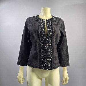 Ruby Rd Black Embellished Blazer R12